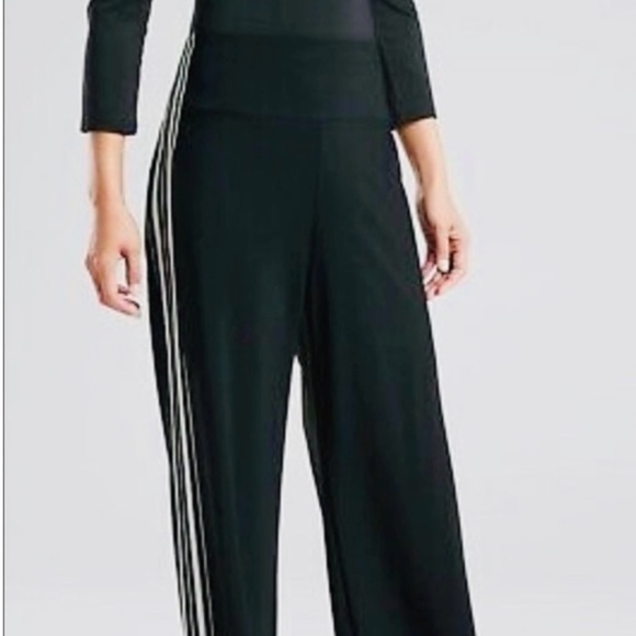 Athleta Meridian Black Stripe Wide Leg Pants size XS - Picture 2 of 6
